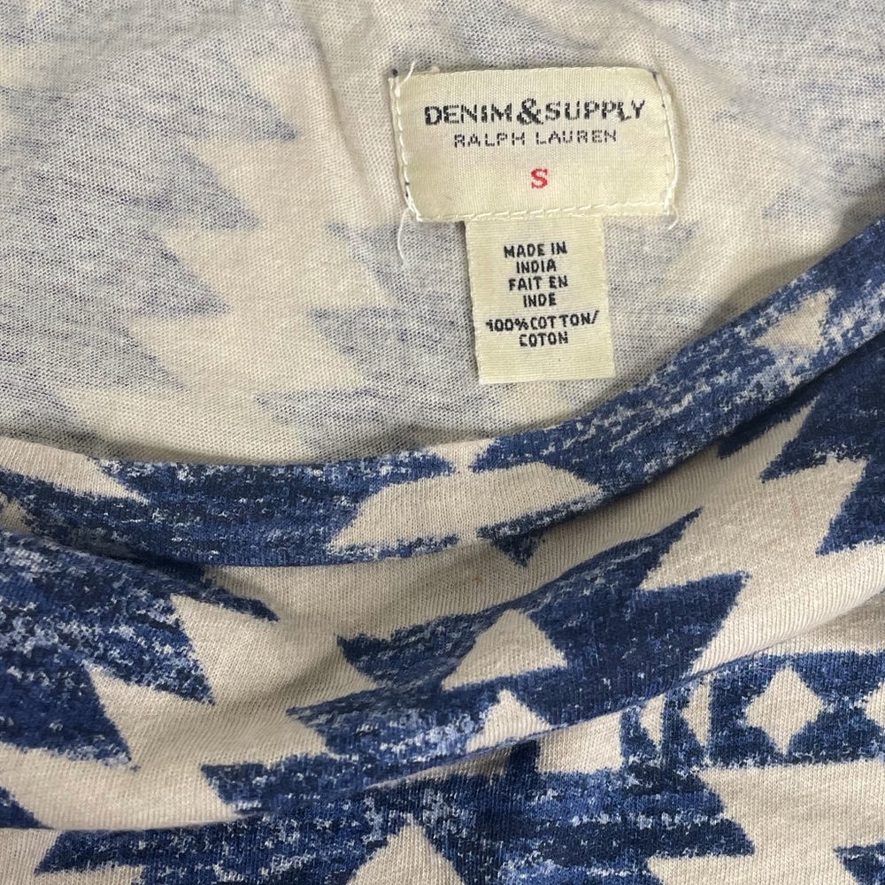 Ralph Lauren Denim & Supply Aztec Fringe Tee sz S - Picture 9 of 14